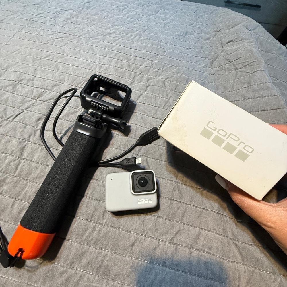 GoPro Hero 7 with Orange and Black Grip